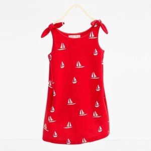 Zara Sailboat Knotted Shoulders Shift Mini Dress